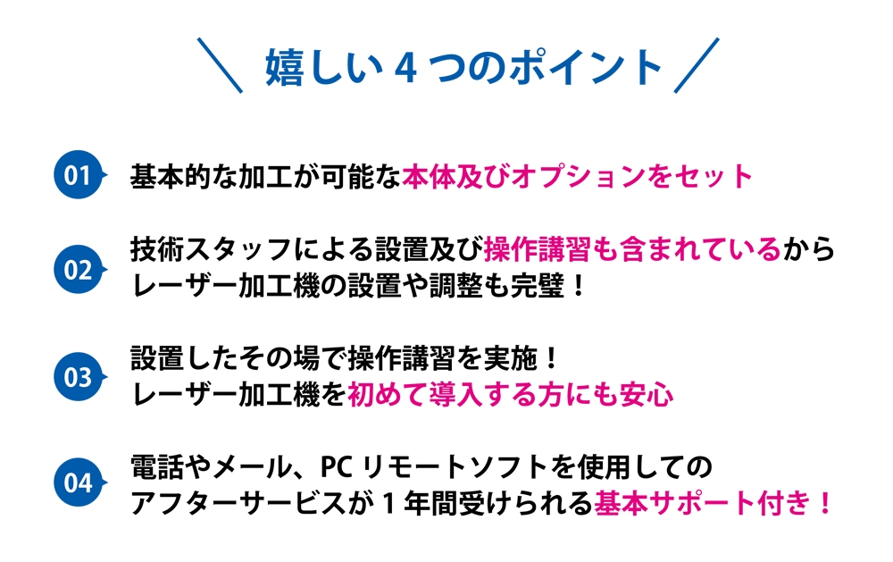 嬉しい4つのポイント